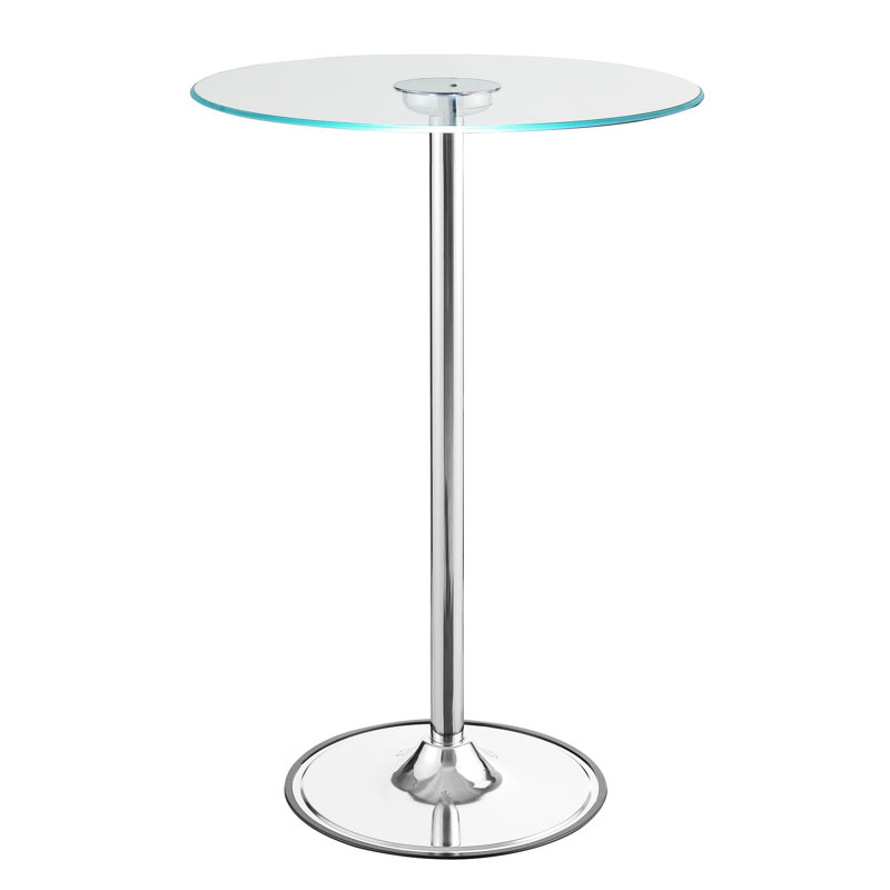 Courtny Round Glass Top Metal Base Dining Table