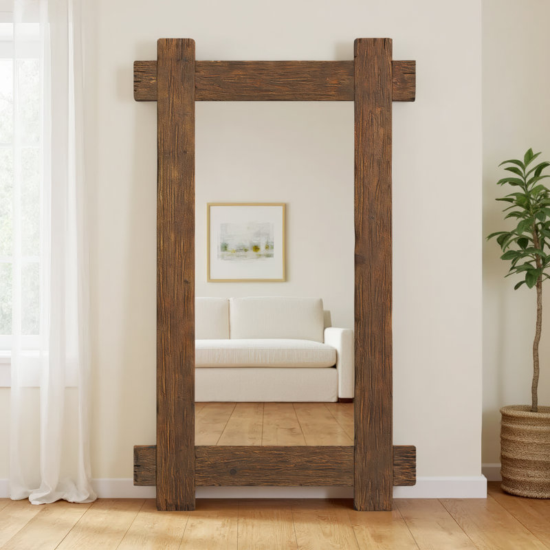 Daisetta Solid Wood Rectangle Wall Mirror