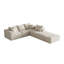 Ensemble de canapé modulaire rembourré moderne sans os, canapé modulaire en L de 132 po avec 6 coussins, canapé-lit combiné gratuit-839204341