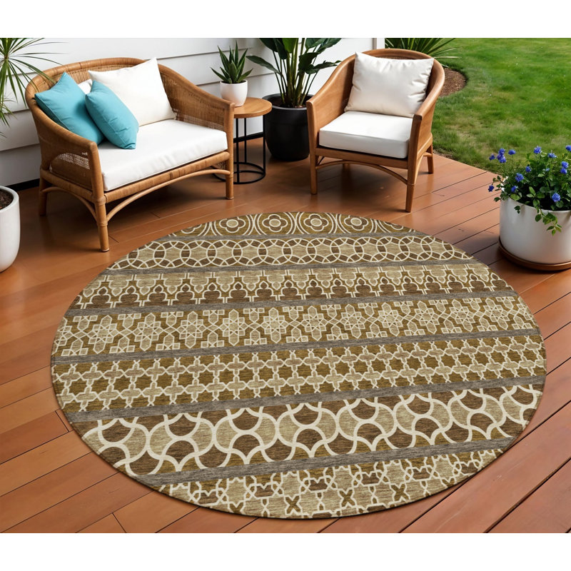 Tapis intérieur rond 8 pi