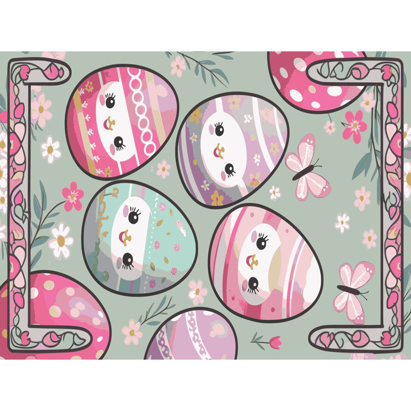 Tapis de vacances de Pâques The Holiday Aisle®, Rectangulaire 2 pi x 3 pi
