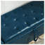 Banc de rangement avec repose-pieds 48 po avec couvercle rabattable, repose-pieds rembourré en similicuir pour entrée, chambre à coucher ou salon, bleu-364551392