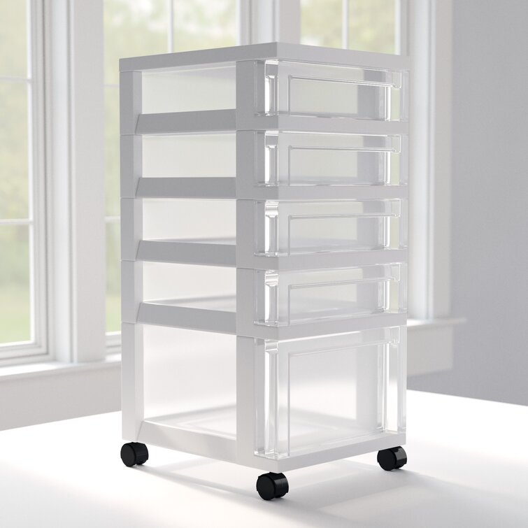 Wayfair Basics Stackable Storage Drawers, White