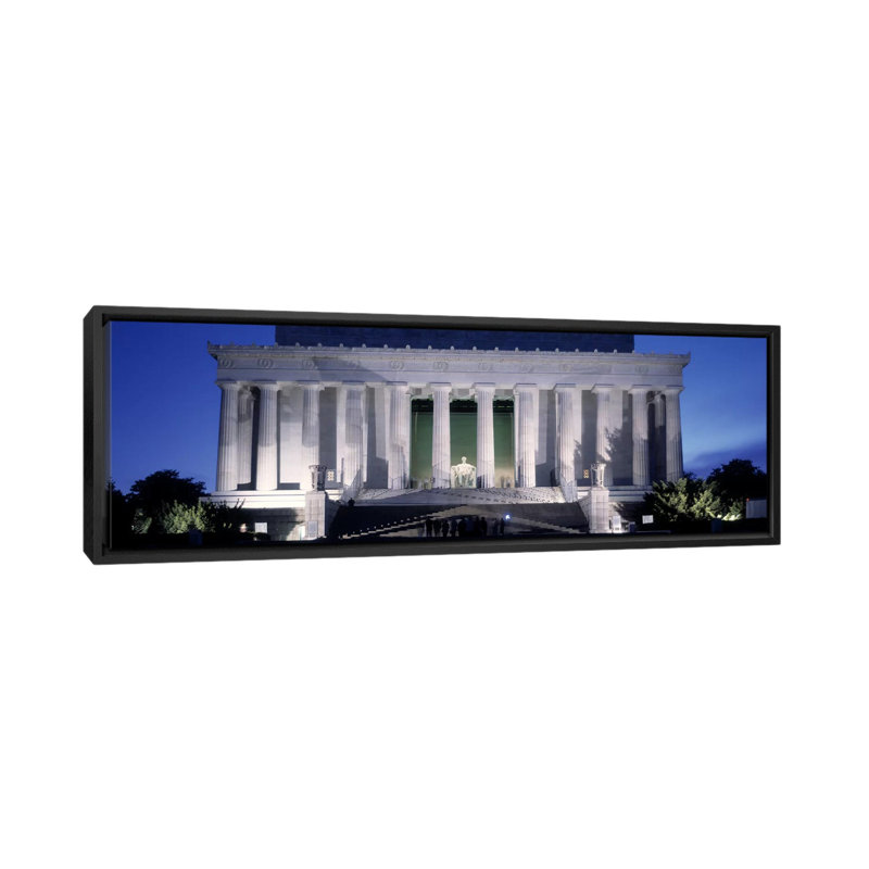 « lincolne », reproduction de photo sur toile, "à l’allumage des soirées e, washington, d.c.", H 20 po x l 60 po x P 1,5 po