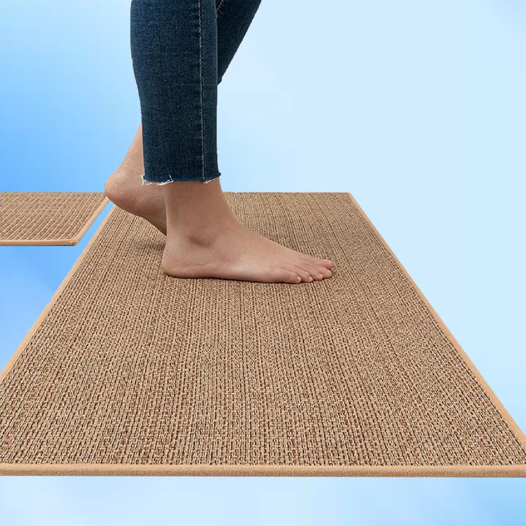 Malenny Kitchen Rugs and Mats Washable Non-Skid Natural Rubber Kitchen Mats (Set of 2) Gracie Oaks Color: Oats