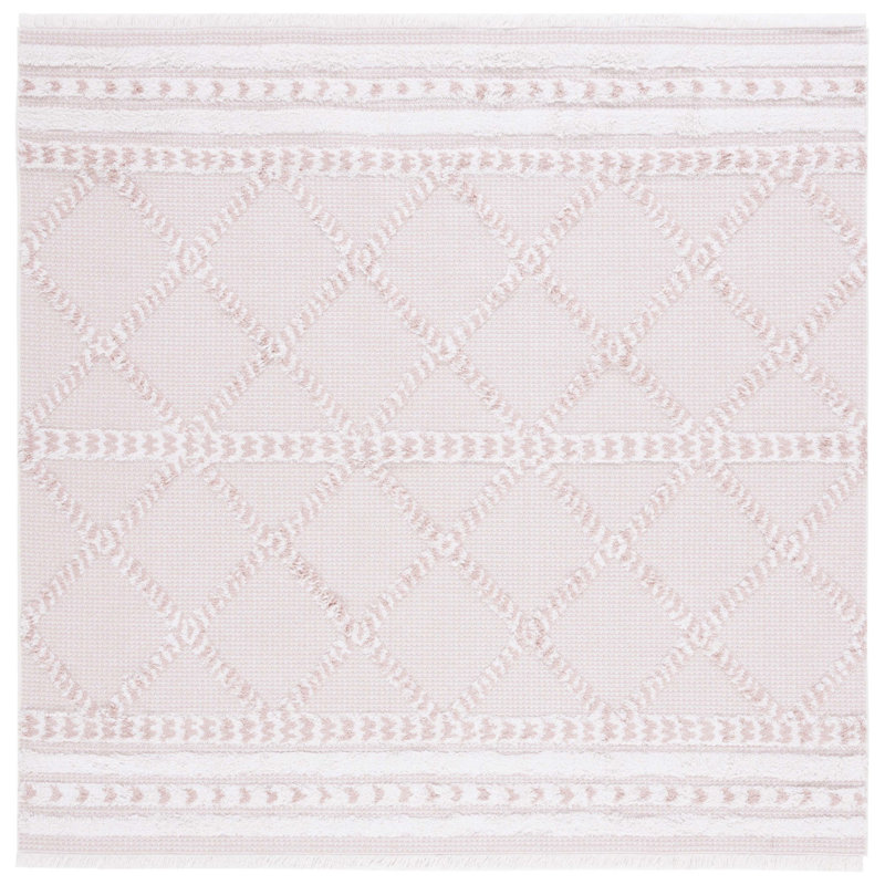 Tapis géométrique Abisoye Performance, Carré 6 pi 4 po