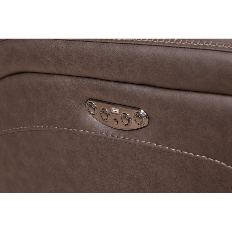 Borovnice Walnut Dual Power Recliner W Popout Cup Holders
