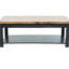 Table basse Style 48 pouces, noir et whisky, peuplier, avec whisky robuste 48 po, tablette spacieuse