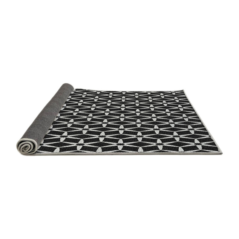 Tapis noir/blanc à motifs Jeanlouis, Rond 5 pi