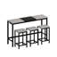 Dining Table Set With Hanging Stool Design, Modern Style Kitchen Dining Table, Pub Style Dining Table, Long Dining Table Set With 3 Dining Stools, Convenient-399052509