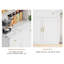 70" Tall Arched Kitchen Pantry, Modern Kitchen Storage Cabinets with Open Shelves-1015314442