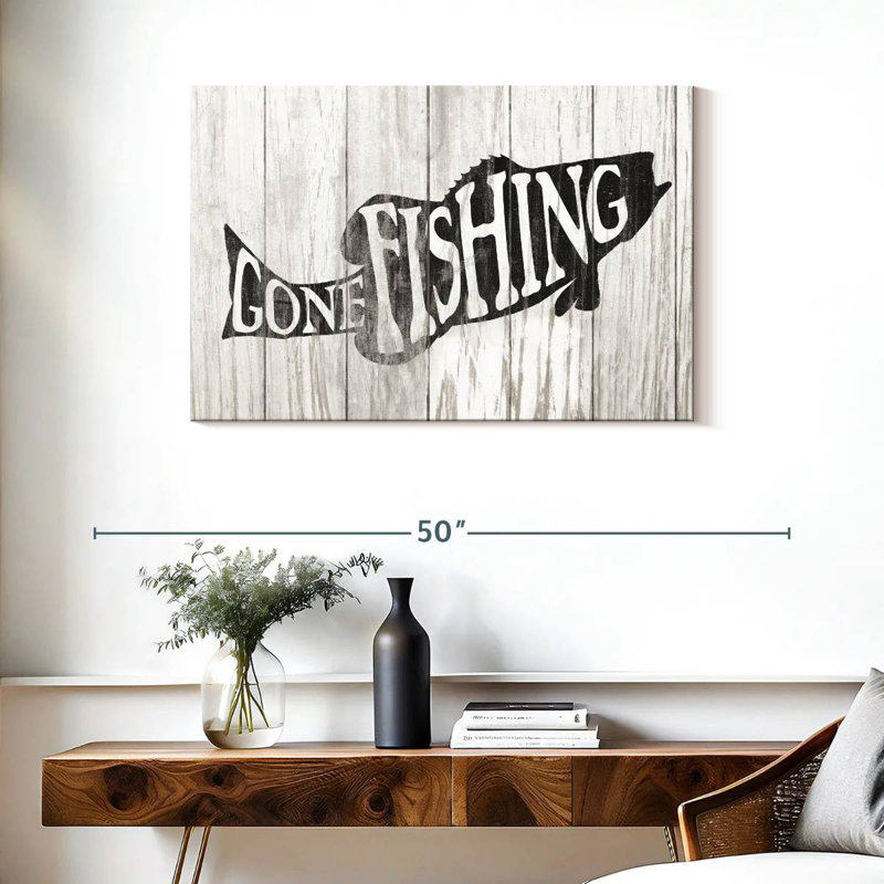 Senne Gone Fishing Sign, 24" H x 36" W