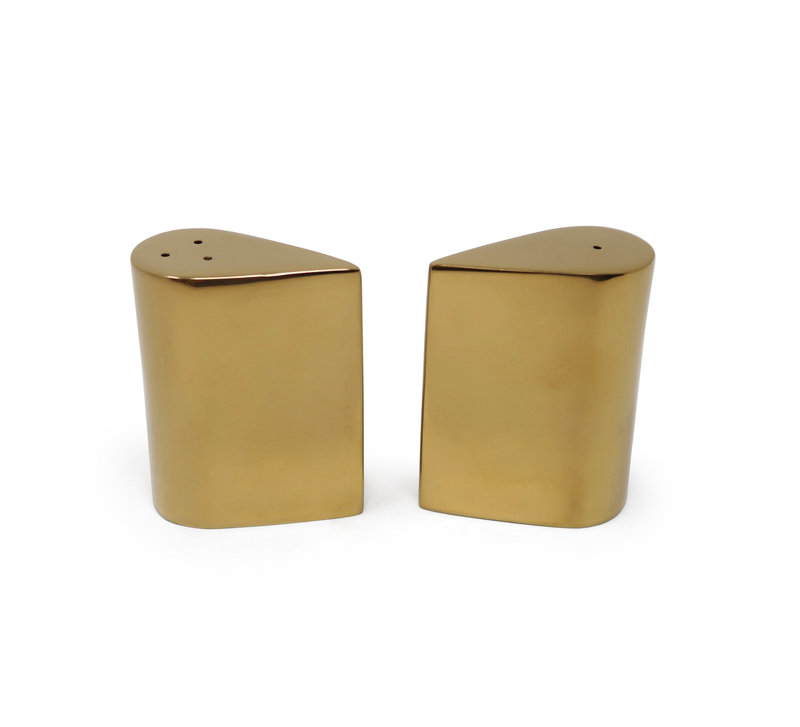 Salt And Pepper Shaker Set, Gold