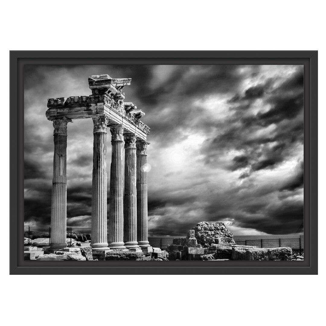 Gerahmtes Wandbild Apollon Tempel Ruine in Side