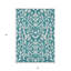 Tapis extérieur lavable floral bleu sarcelle et ivoire 3 pi x 5 pi