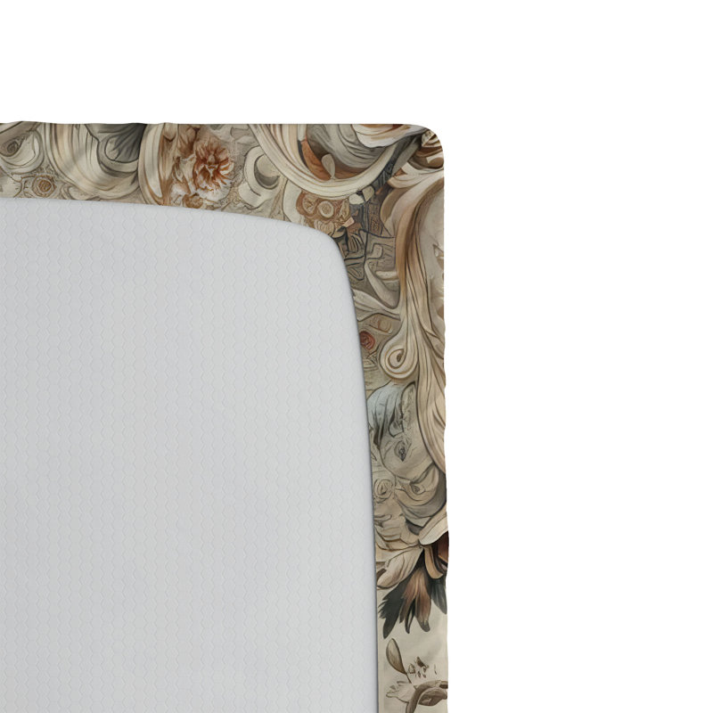 Microfiber Floral Fitted Sheet, Twin XL