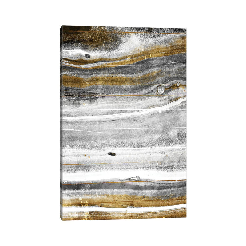 Gold Flow by Milli Villa - Wrapped Canvas Gallery-Wrapped Canvas Giclée, 66.04cm H x 45.72cm W