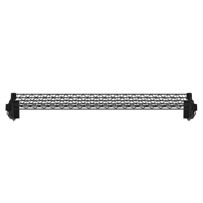 Tablette murale noire en fil d'époxy, H 8 po x l 48 po x P 18 po
