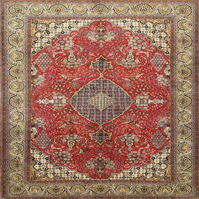 Tapis oriental orange