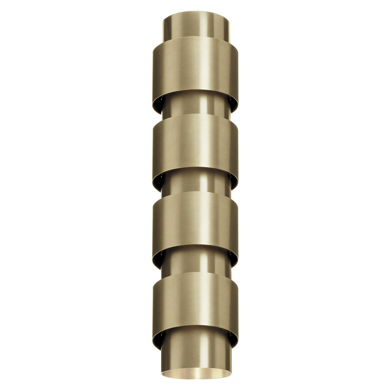 Ring 4 - Light Flush Mounted Sconce, Satin Brass