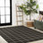 Garnavillo Grid Modern Squares Black/Cream Indoor/Outdoor Rug-1711318816