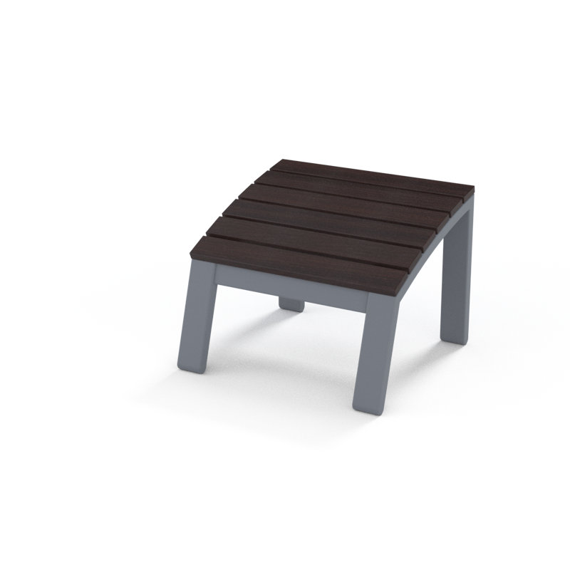 Newport Outdoor Ottoman, Chestnut, Snow