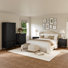 4-Piece Bedroom Set, 70.86"H Wardrobe & 31.5" W 5-Drawer Dresser And Nightstand Set Of 2