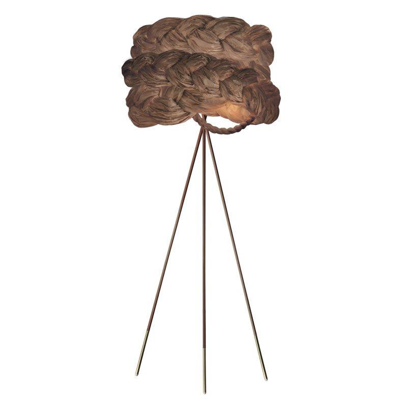Lampe trépied 63 "Bride, Brun, Brun