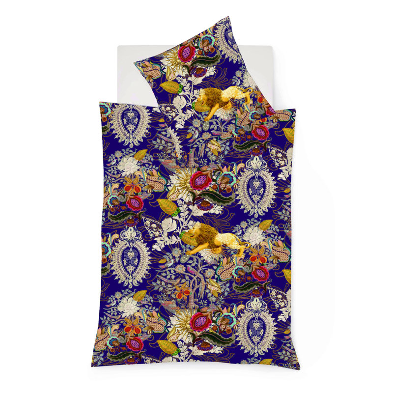Purple Sateen Reversible Duvet Cover Set, Single - 1 Pillowcase (80 x 80 cm)