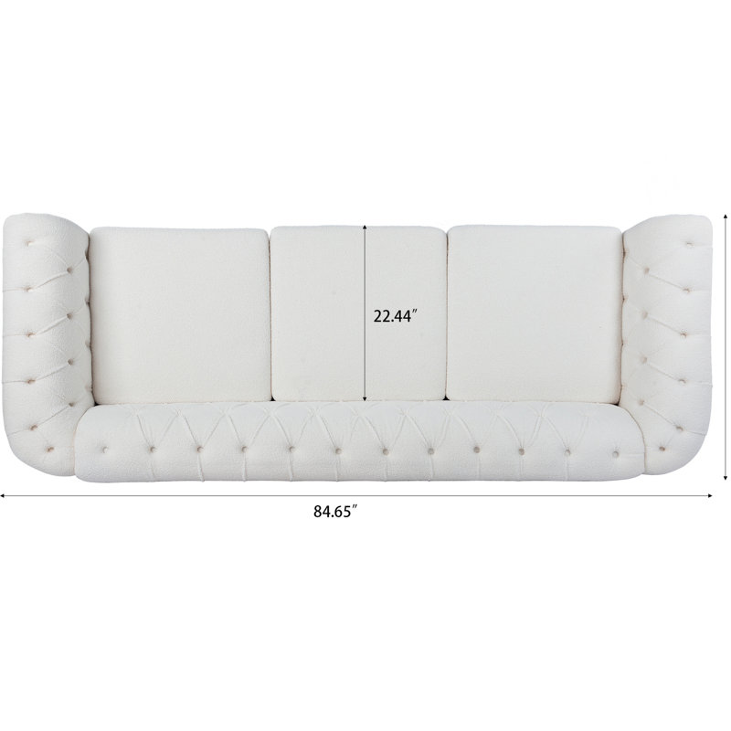 Bras roulé blanc de 86,95 po 3. Suivez-nous Tb117. Boucles profondes et décalées pour un stress équilibré. Résistance aux taches des pieds en bouleau scellés. Structure interne solide avec pin et contreplaqué. Mousse et poche