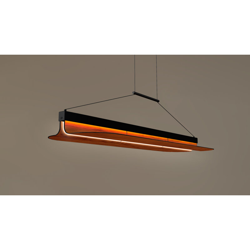 Omma 1 - Light LED Pendant, Natural Cherry, Matte Black