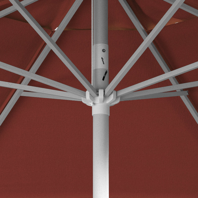 Parasol de marché 86,3 po Kenne, Toile Sunbrella® rouge Jockey, l 90 po x P 90 po