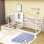  Lit simple en bois avec clôture et structure à lattes-87981766
