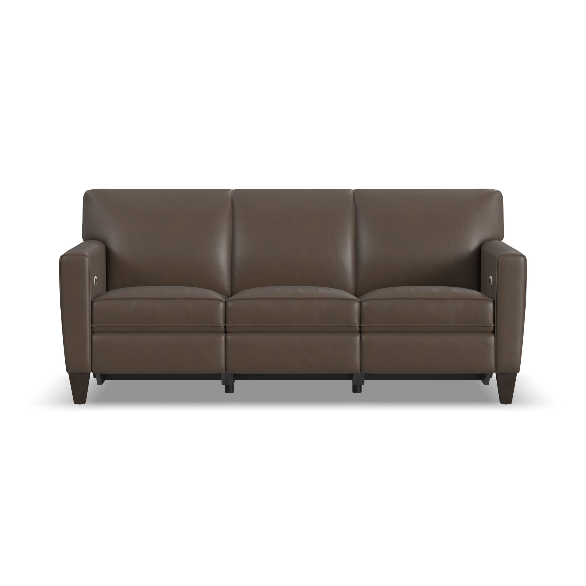 Osmin Foster Power Inclining Sofa, Dark Brown Top Grain Leather