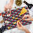 Ambesonne Modern Cutting Board Large Ornate Circles Pattern Multicolor