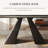 Lethia 63 to 94" Extendable Sintered Stone Dining Table for 4-10, Dark Grey Table top with Black Carbon Pedestal-126593428-116319446