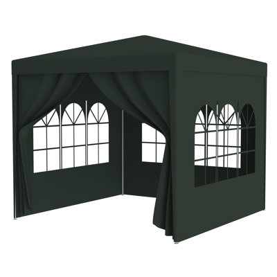 Tente de réception d'extérieur 10 pi x 10 pi avec 4 murs amovibles - Stable pour le camping, auvent de mariage, barbecues amovibles, fêtes de pendaison de crémaillère, camping