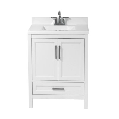 Daily 25'' Single Bathroom Vanity with Solid Surface Top