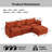 Modular Chenille Sectional Sofa with Ottoman-830756759-830756757
