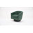 Bennett Upholstered Green Faux Leather Tufted Barrel Small Swivel Chair with Nailhead Trim-678481669