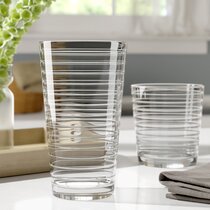 Libbey Cascade Water Glass - Clear Swirl Cup