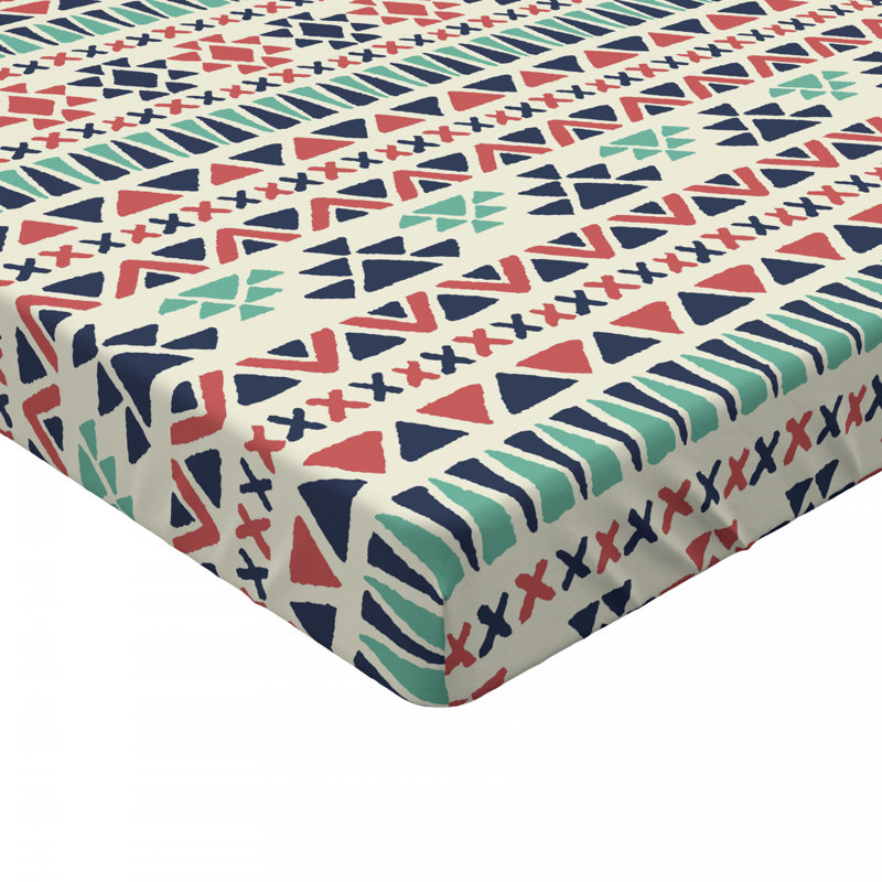 Microfiber Geometric Fitted Sheet, Full Fitted Sheet, Geometric Simple