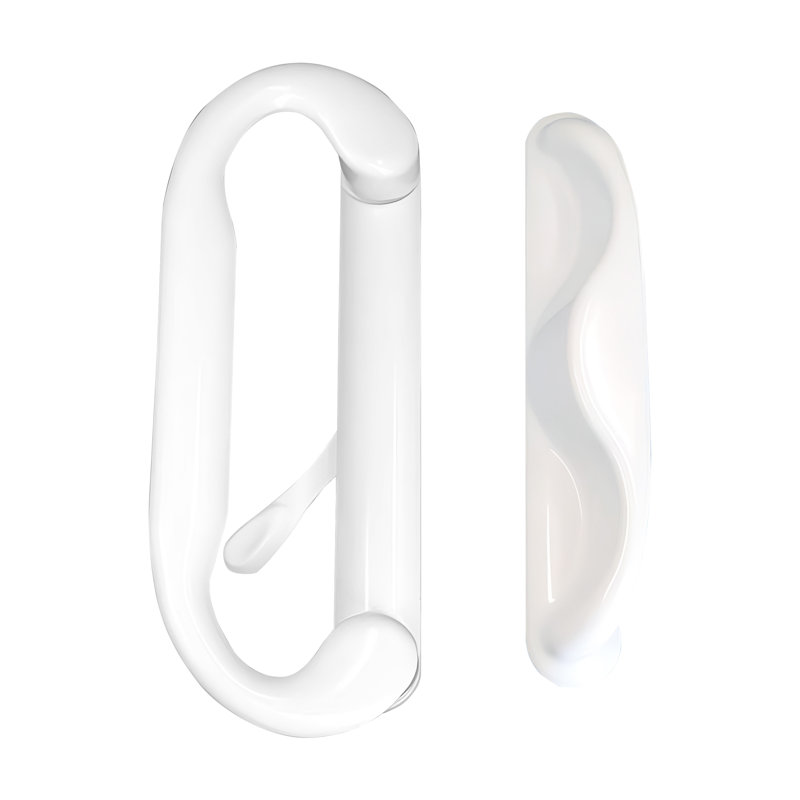 Remplacement de l'ensemble de poignées de porte de patio coulissant sans clé avec serrure à mortaise et garde, espacement des trous de 4-15 / 16 po, blanc (dh-13-393)