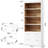 72.83" 5-Tier White Bookcase With 2 Drawers Storage Organizer For Living Room