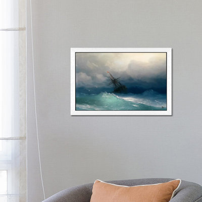 Ship On A Stormy Seas by Ivan Aivazovsky - Painting on Canvas