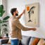 Leaping Dolphin Japandi - Wrapped Canvas-1196000624-1196000632