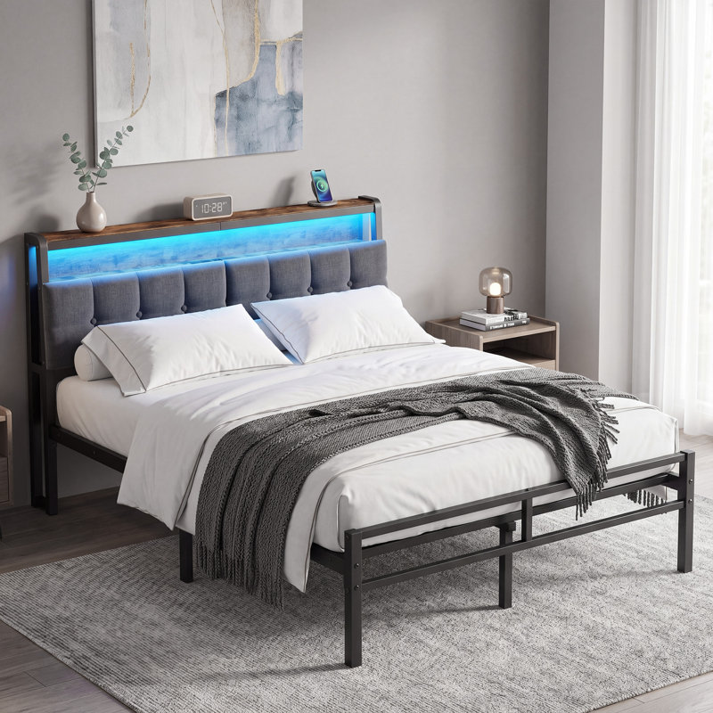 Bed, Rustic Brown, European Kingsize (160 x 200 cm)