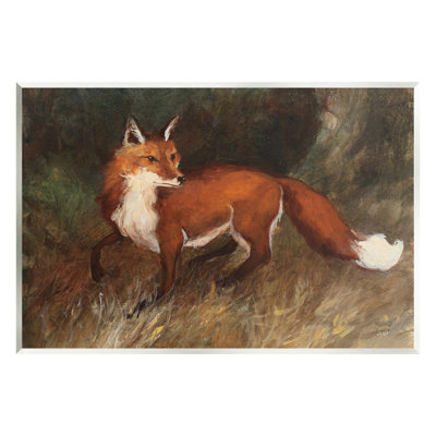 Wild Fox in Forest Wall Plaque Art by Julia Purinton