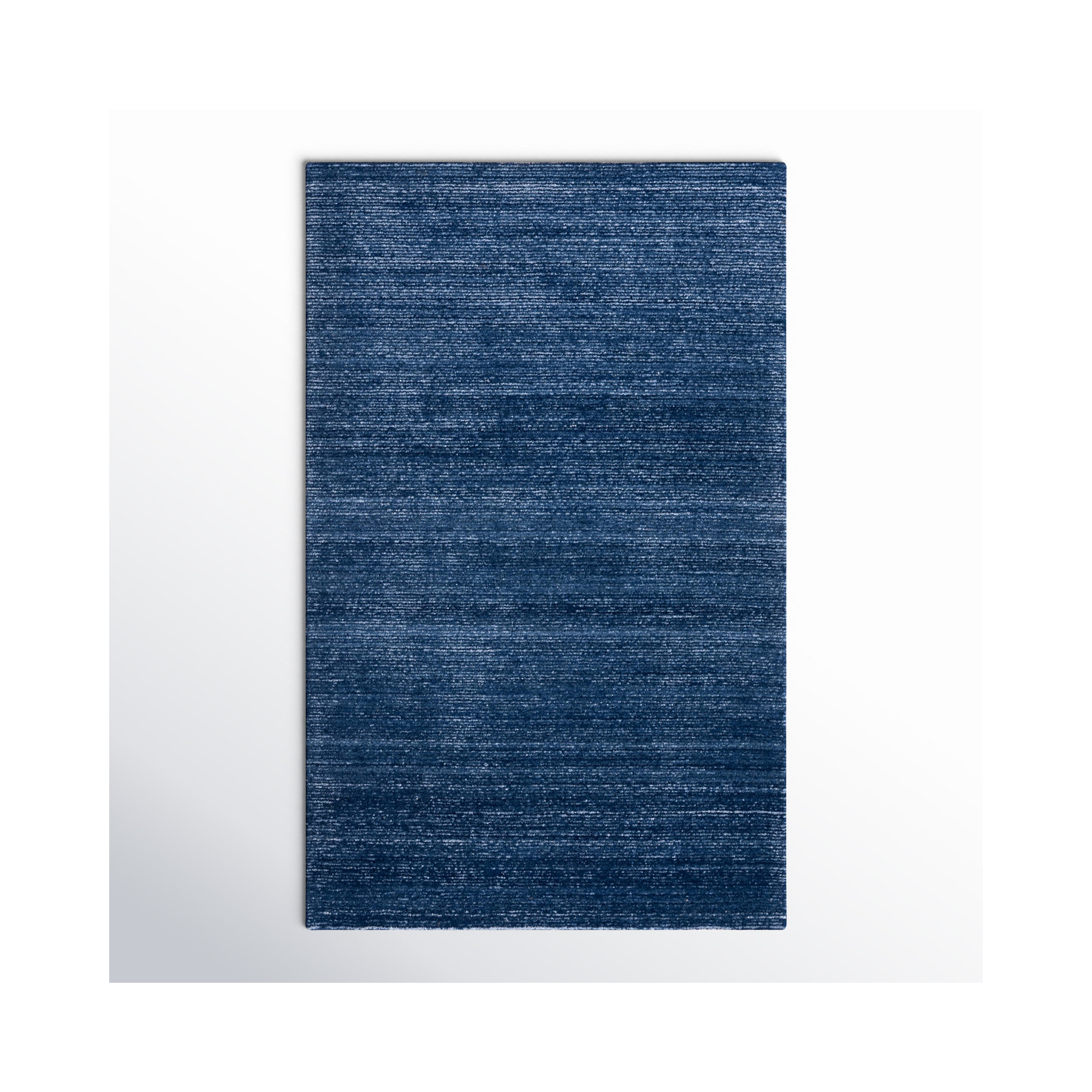 Beltsville Handmade Recycled P.E.T Blue Rug, Rectangle 5' x 8'