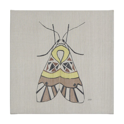Moth II a Hand Embelished Textured Canvas